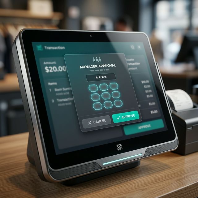 SmartBill manager approval dialog for high-value discounts